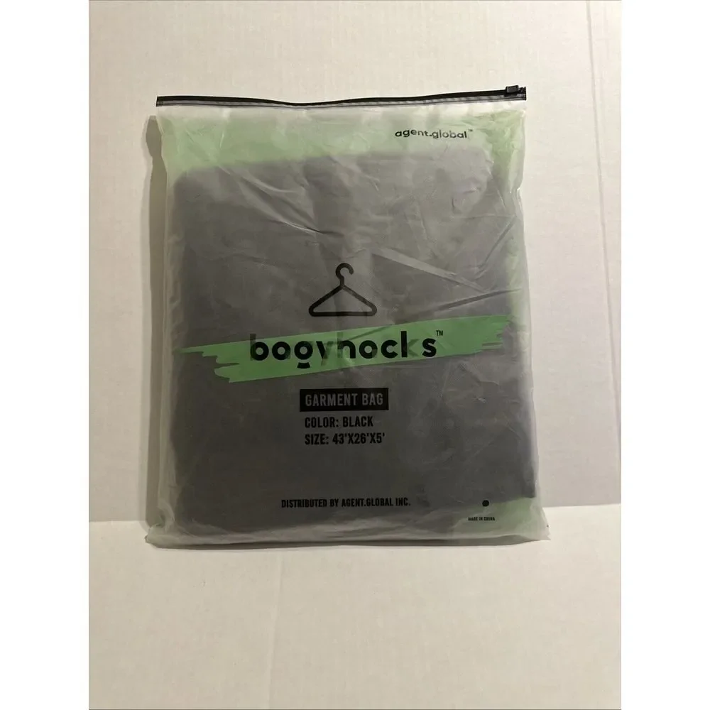 Heavy Duty Garment Bag with Pocket - 43-Inch, Durable and‎ Lightweight- Black